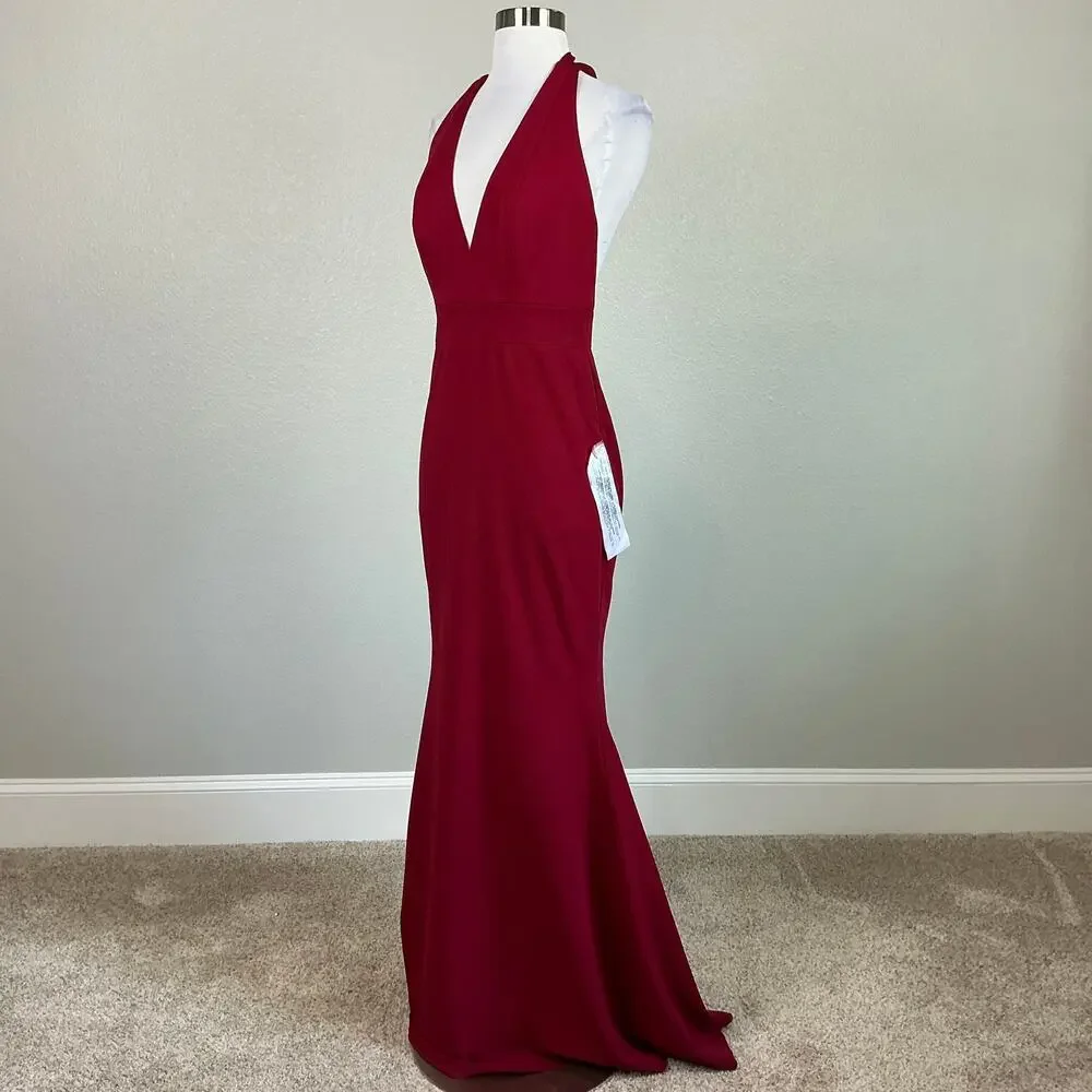 Dress the Population Women's Formal Dress Size Small Red Backless Mermaid Gown - Picture 6 of 12